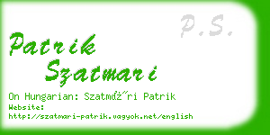 patrik szatmari business card